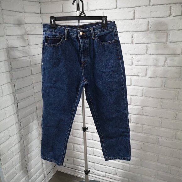 Only Blue Denim Ladies Size 30/26 Hi Rise Ankle Length Button Fly Jeans - Picture 1 of 15